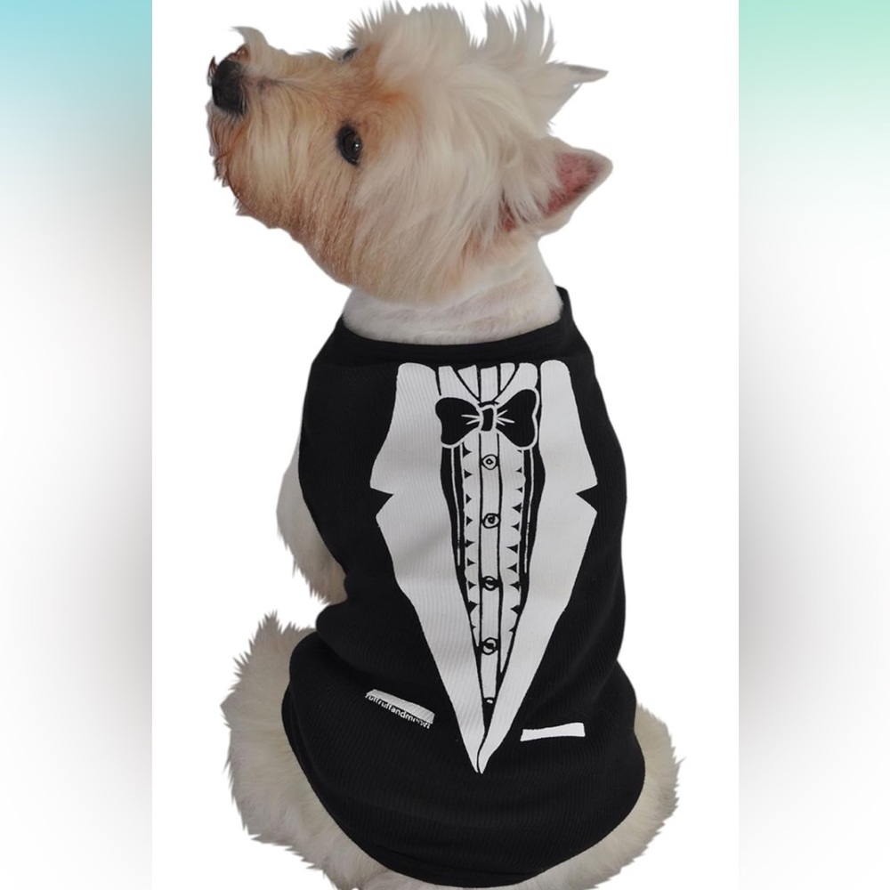 🎉Host Pick🎉 Doggie Tuxedo Shirt & Dog Bow tie 🐶🤵🏾‍♂️